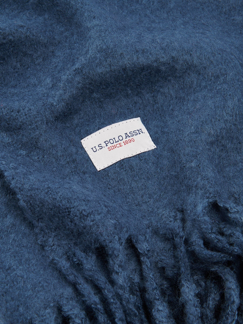 U.S. Polo Assn navy iris throw 130x170cm, imported from the UK