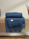 U.S. Polo Assn navy iris throw 130x170cm, imported from the UK