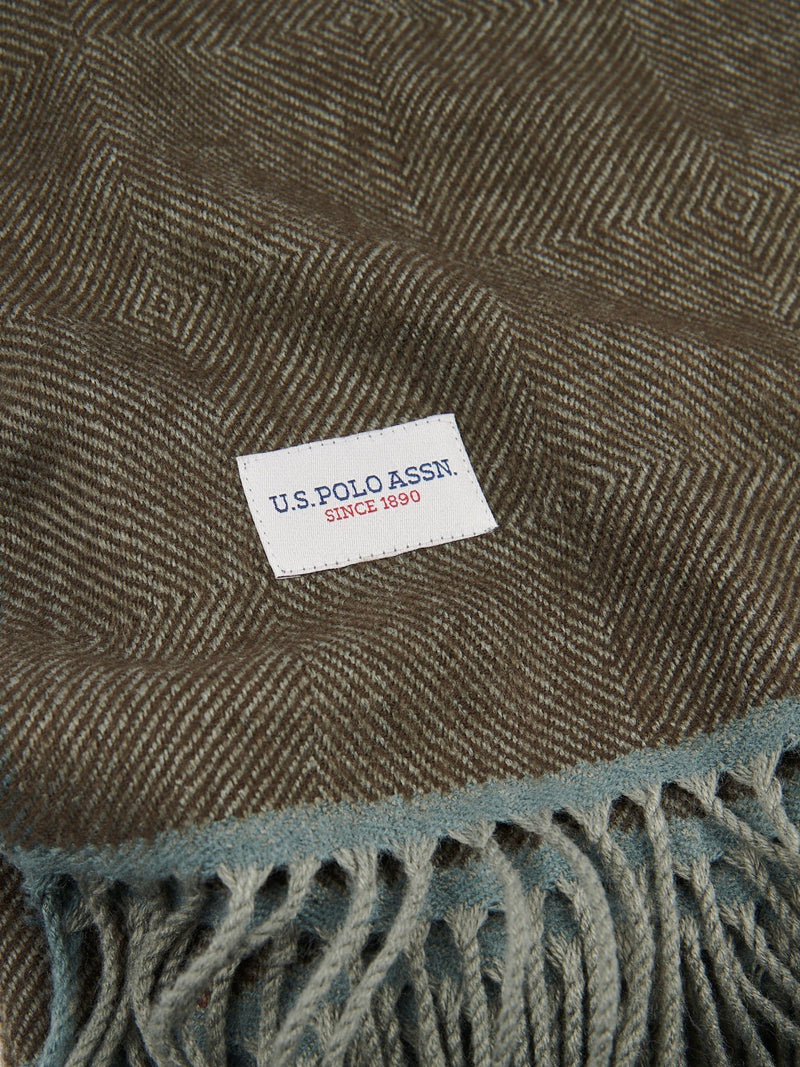 US Polo Assn herringbone boxed throw 130x170cm (British brand)