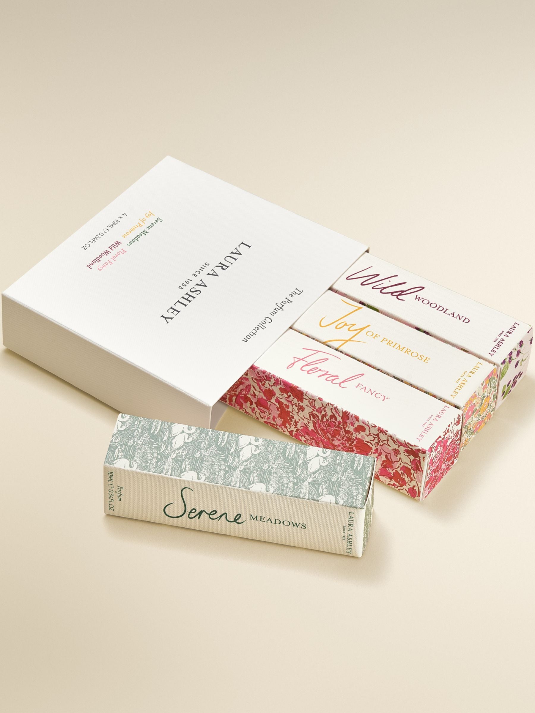 Laura Ashley perfume gift set 4x10ml purse sprays floral fragrances (British brand)