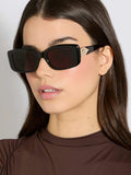 Dune London black rectangular sunglasses acetate - British product