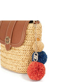 Dune London Dimple cross-body bag in synthetic raffia (British brand)