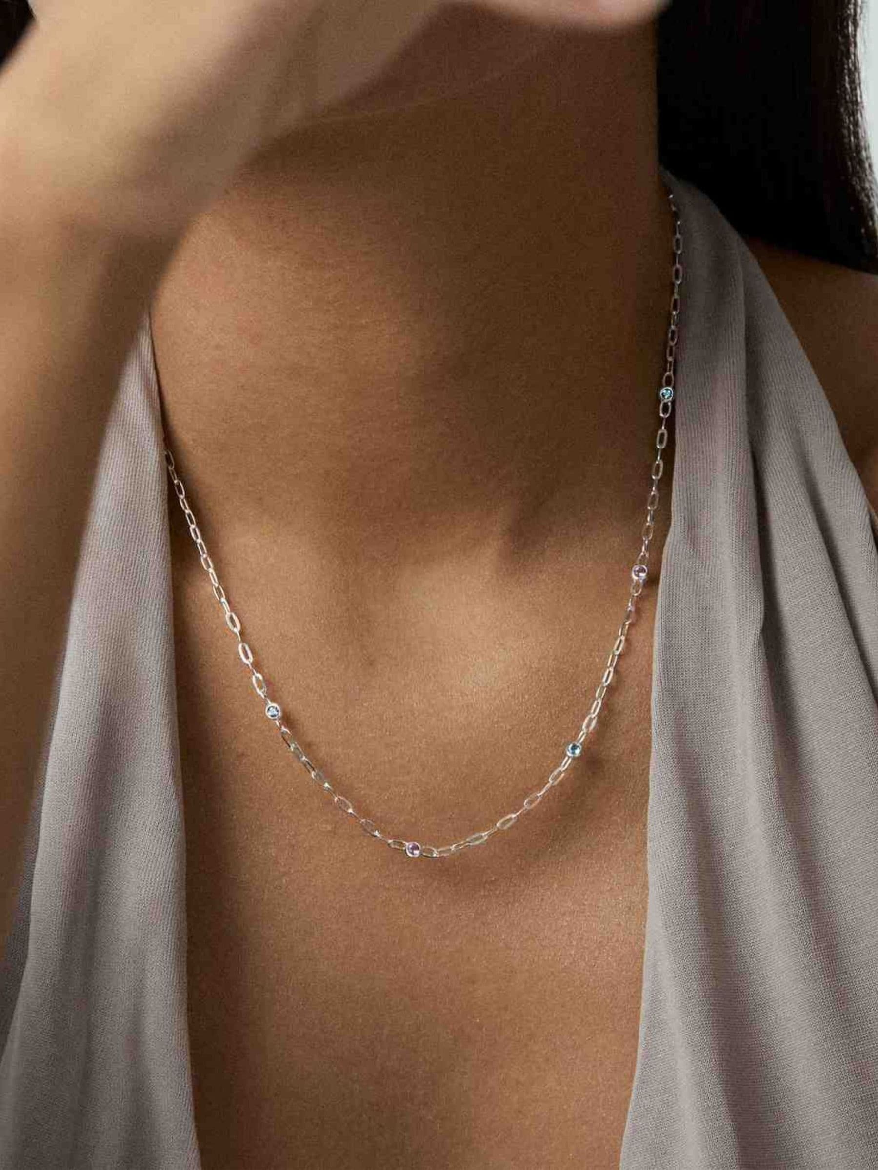 Dinny Hall coloured gemstone chain necklace, UK version