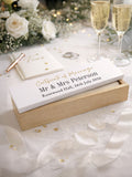 PMC personalised wooden wedding certificate holder (British brand)