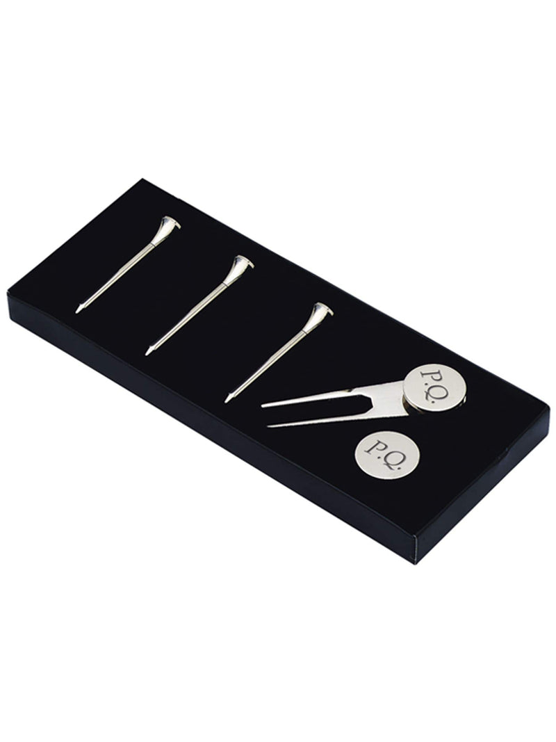 Treat Republic Personalised Silver Plated Golf Tee Gift Set, imported from the UK