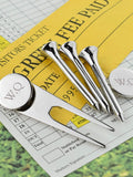 Treat Republic Personalised Silver Plated Golf Tee Gift Set, imported from the UK