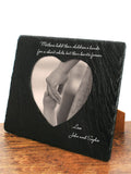 Treat Republic slate photo frame heart window personalisable, UK version
