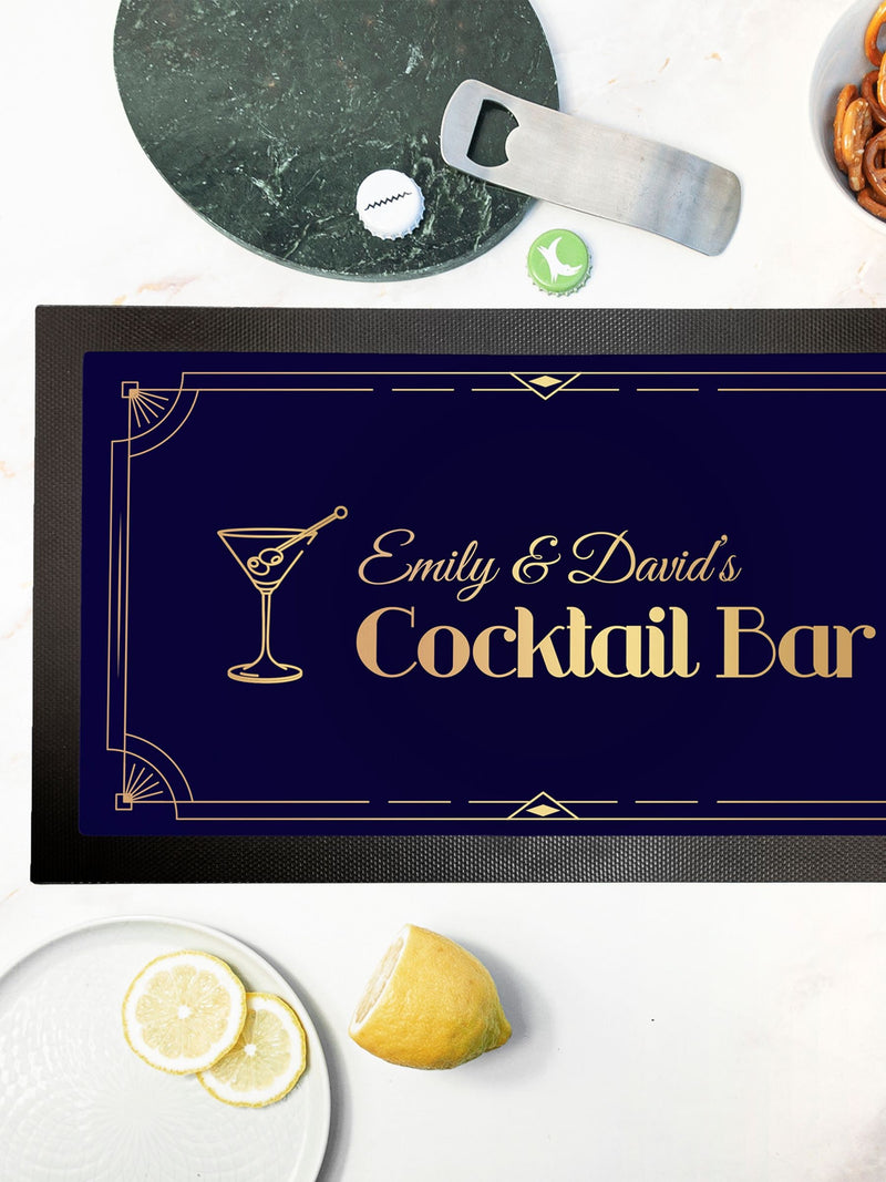 Treat Republic personalised cocktail bar mat - British product