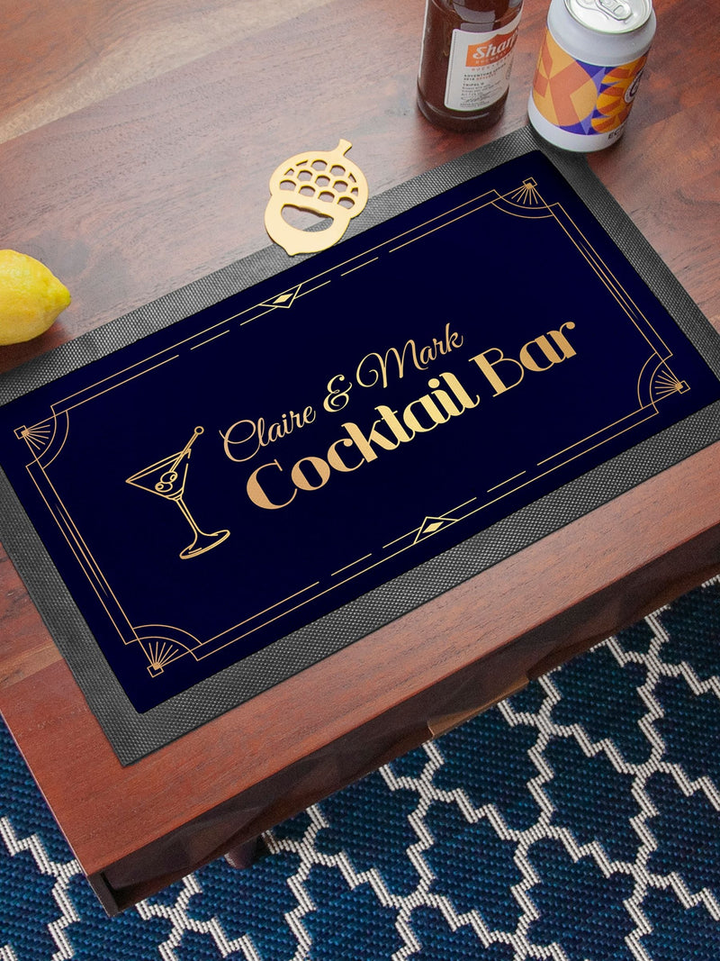 Treat Republic personalised cocktail bar mat - British product