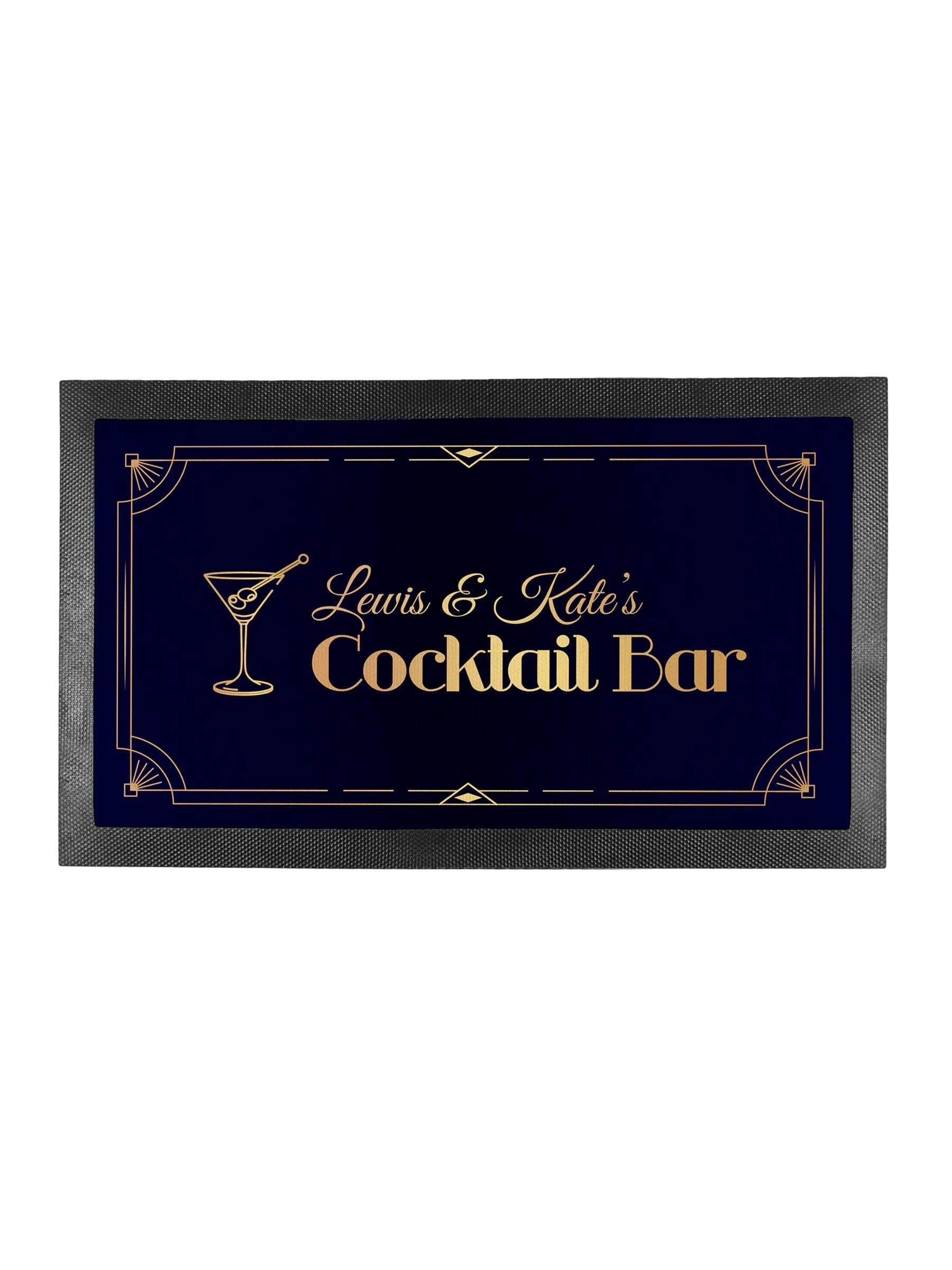 Treat Republic personalised cocktail bar mat - British product
