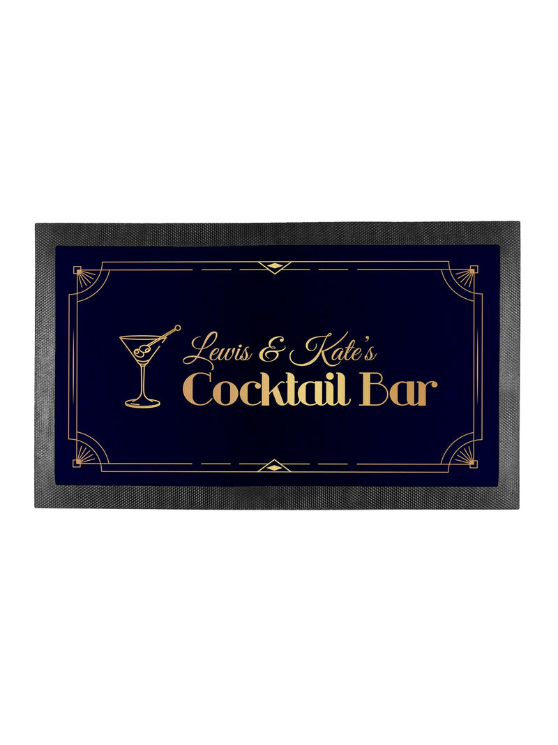 Treat Republic personalised cocktail bar mat - British product