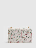 River Island cream ditsy floral panelled shoulder bag, imported from the UK