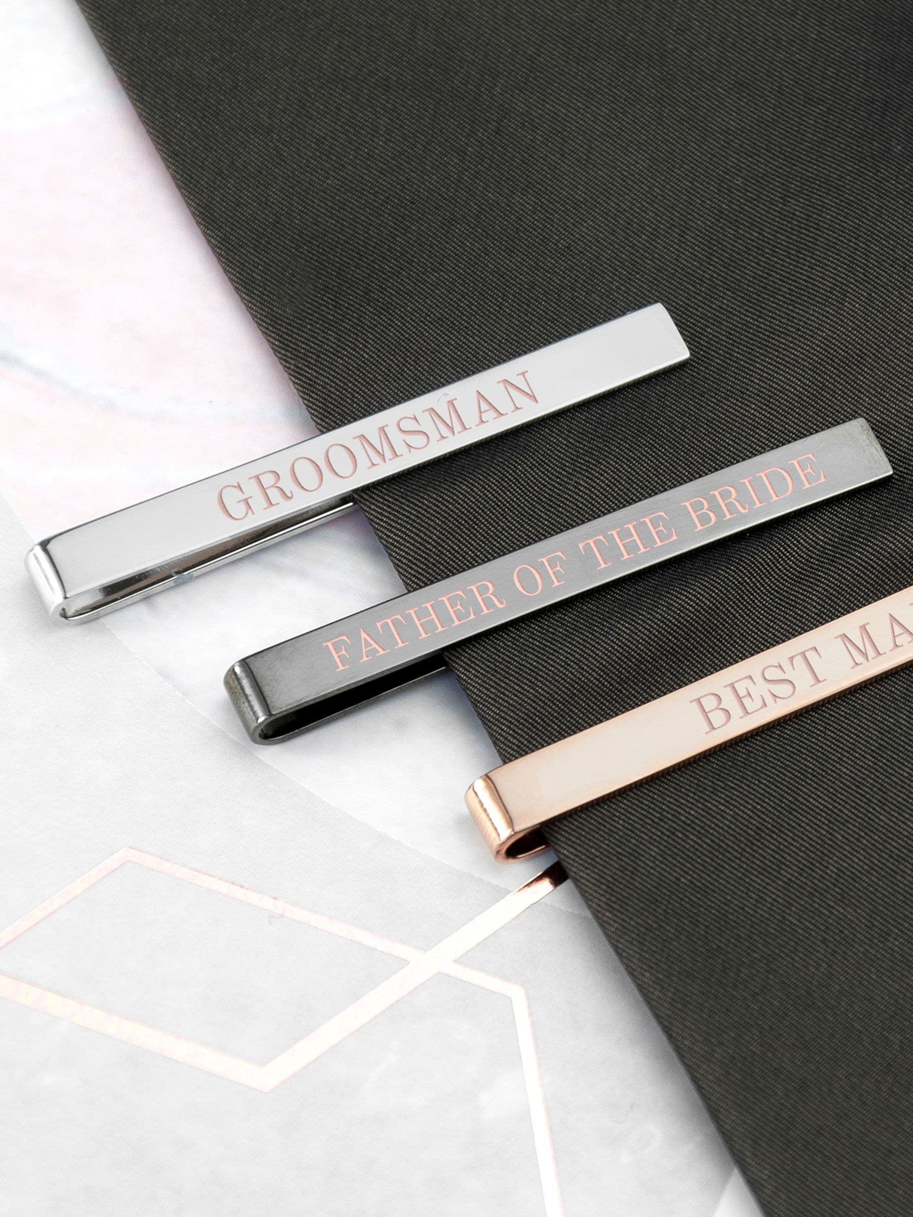 Treat Republic tie clip for groomsmen, imported from the UK
