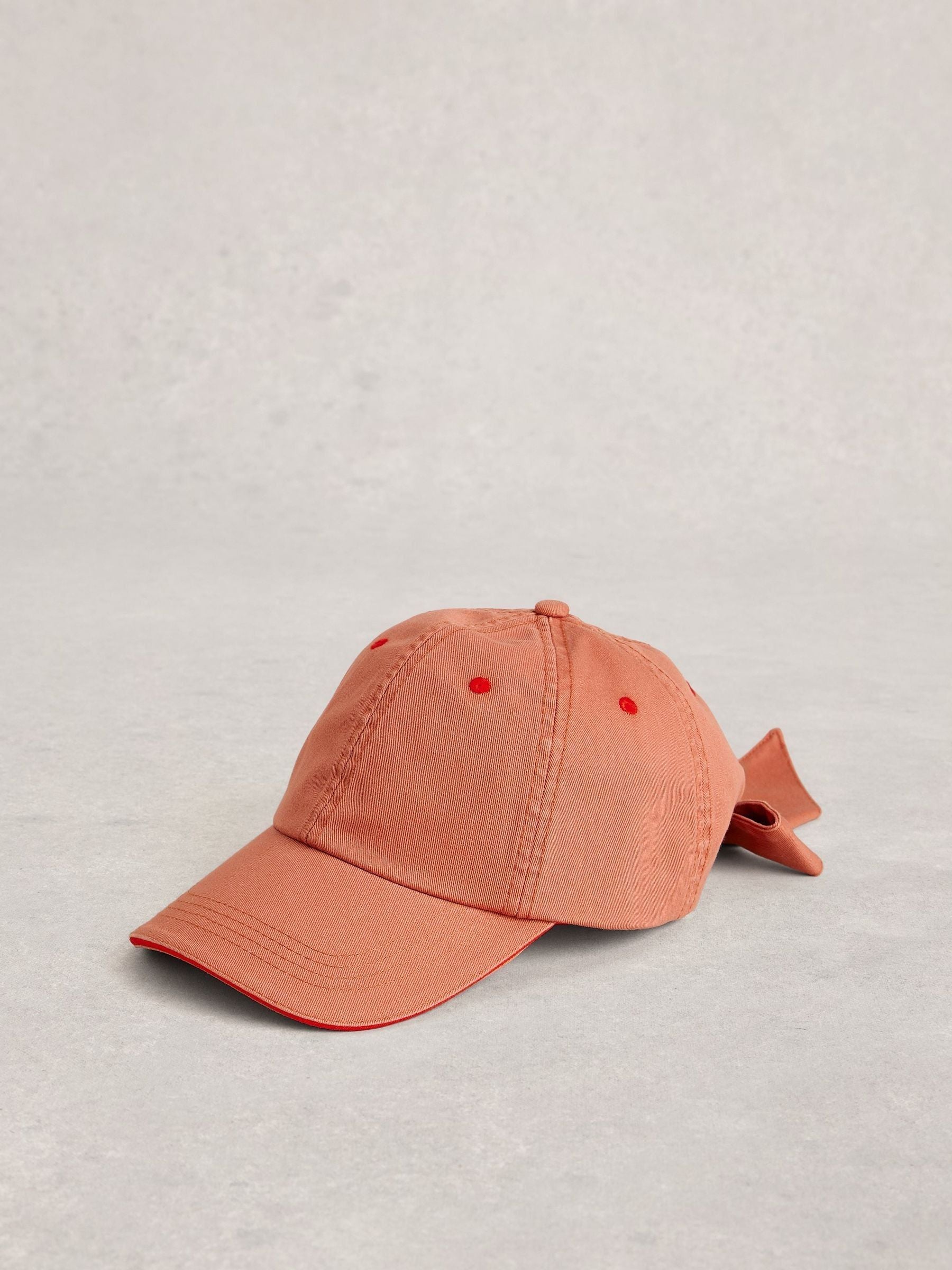White Stuff baseball cap with pink bow, imported from the UK