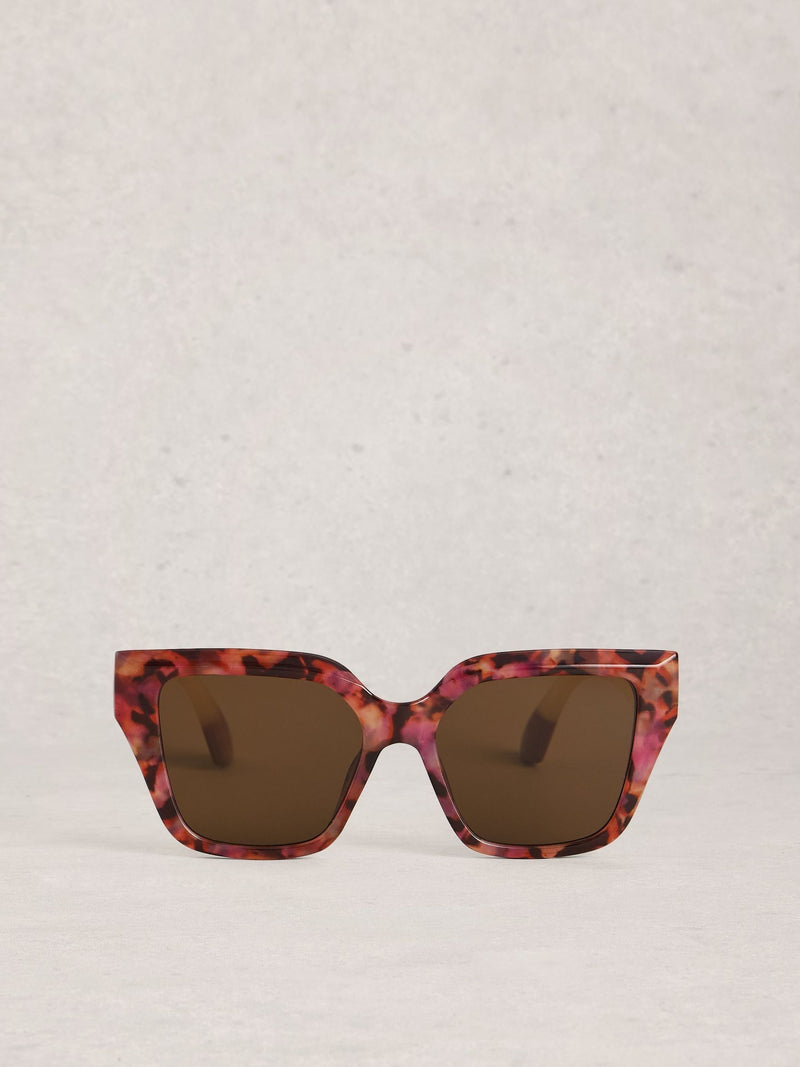 White Stuff pink oversized cat eye sunglasses (British brand)