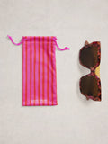 White Stuff pink oversized cat eye sunglasses (British brand)
