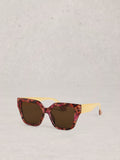 White Stuff pink oversized cat eye sunglasses (British brand)