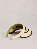 White Stuff cream woven visor hat, British product