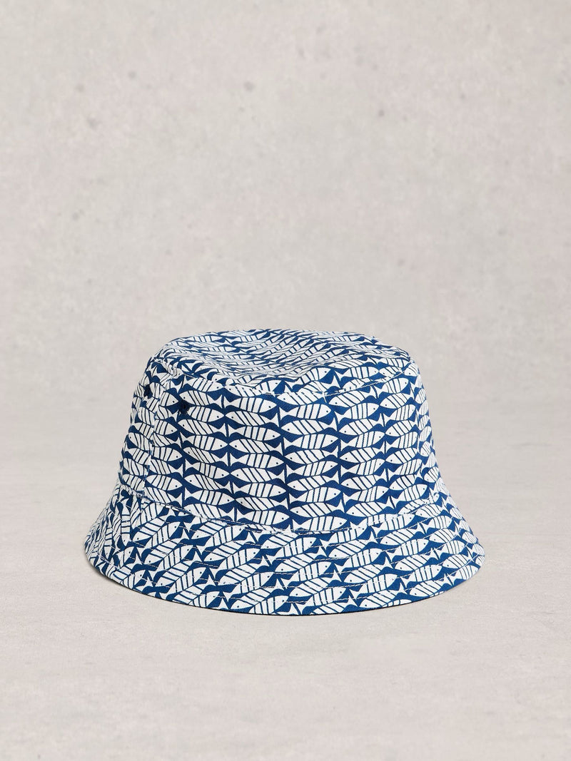 White Stuff Green Reversible Bucket Hat