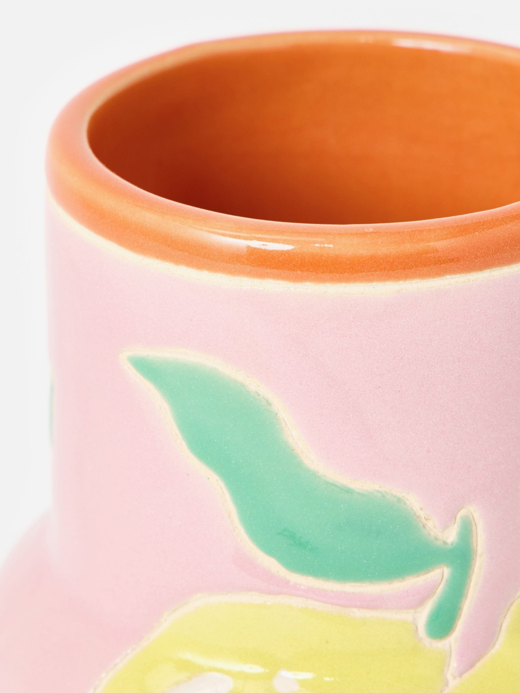 Oliver Bonas Pink Limon ceramic vase 23cm - British product