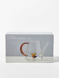 Oliver Bonas clear glass bee watering can 13cm, imported from the UK