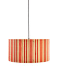 Oliver Bonas orange stripe bamboo pendant lamp shade 23x45cm, imported from the UK