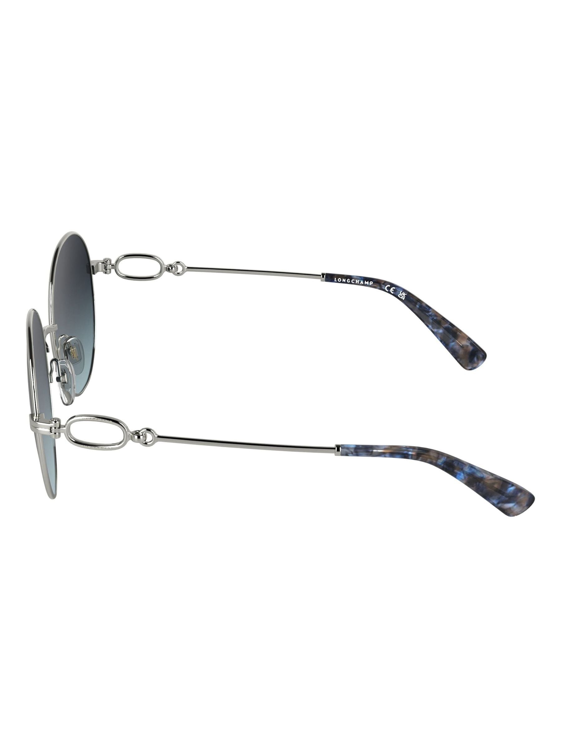 Longchamp Silver Tone Lo188S sunglasses, imported from the UK