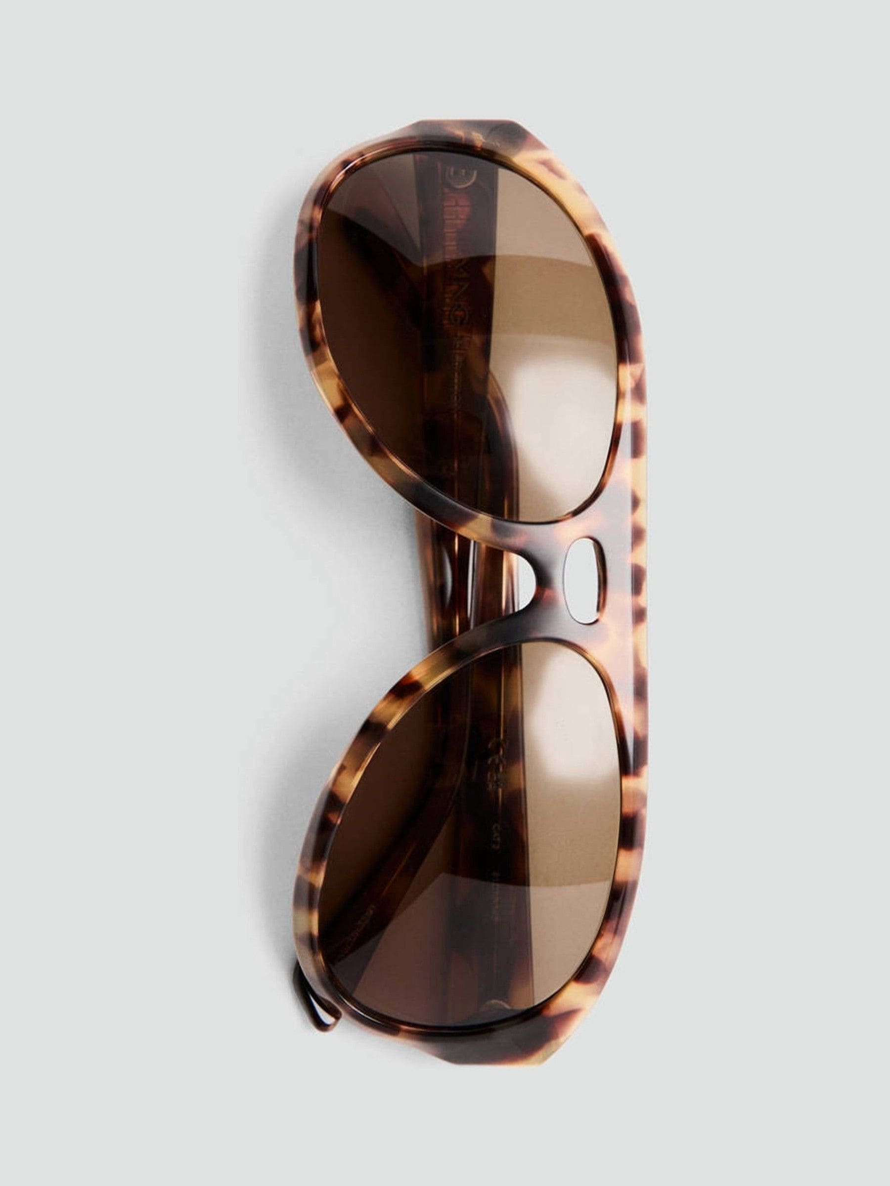 Mango brown aviator sunglasses acetate glass lenses, UK version