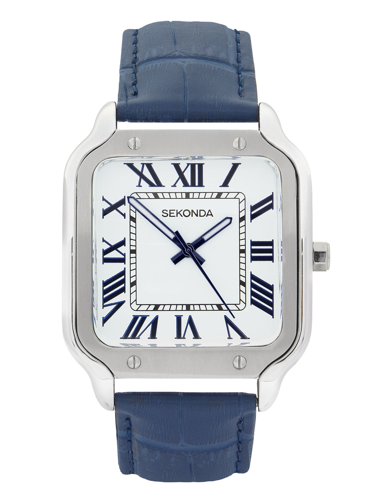 Sekonda Blue Rene 39mm square analogue watch (British brand)
