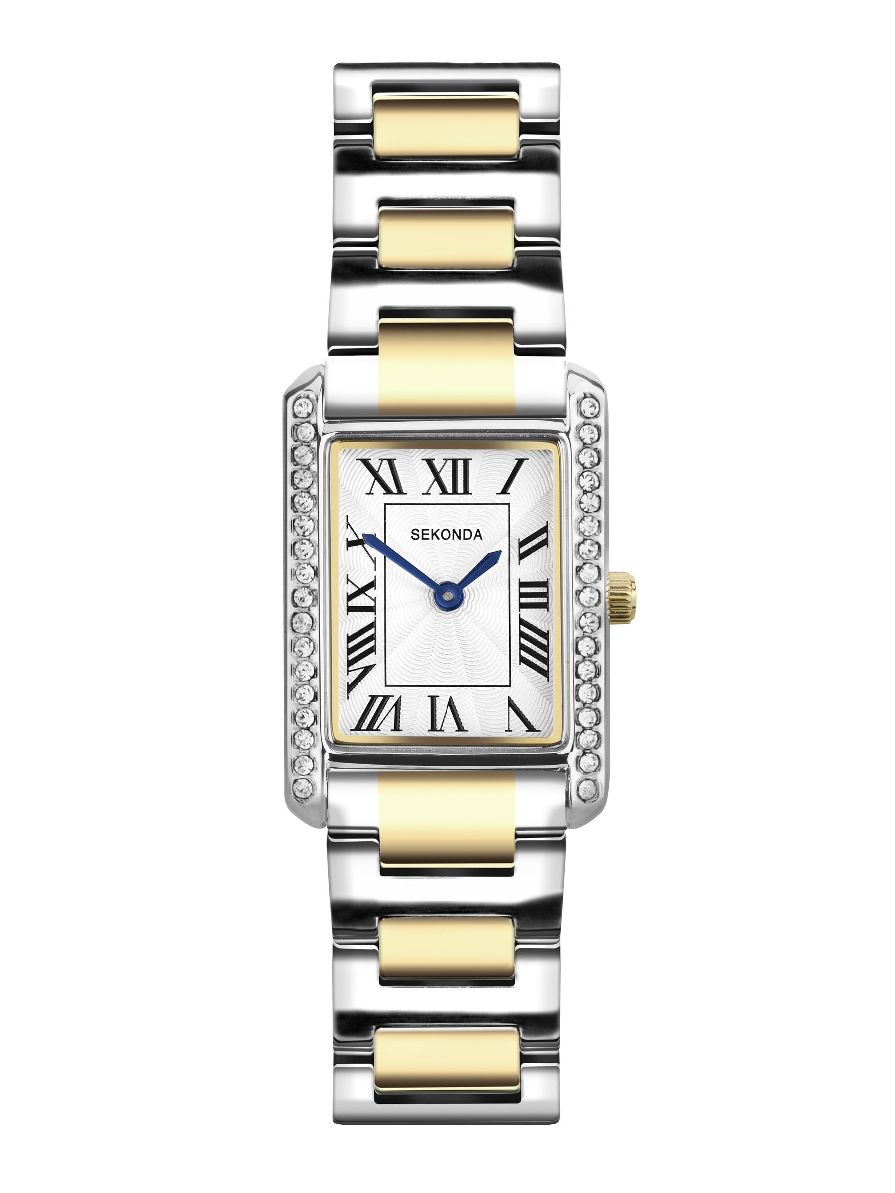 Sekonda Colette rectangular silver plated watch 22mm - British product