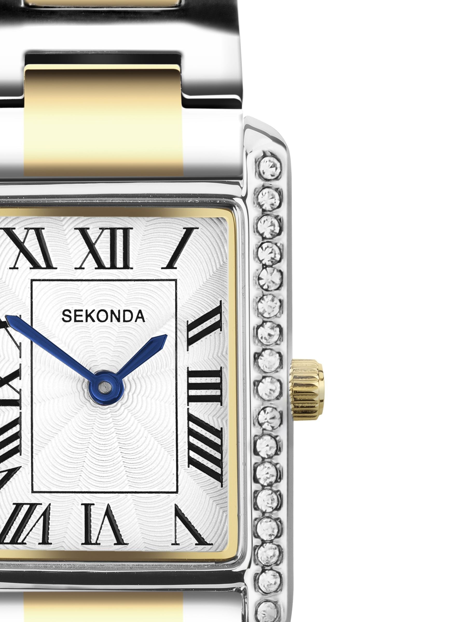 Sekonda Colette rectangular silver plated watch 22mm - British product