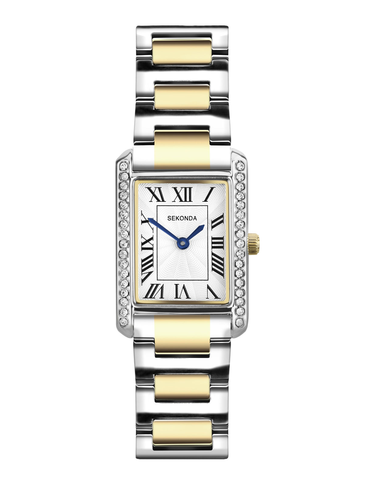 Sekonda Colette rectangular silver plated watch 22mm - British product