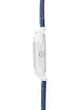 Sekonda Rene square analogue watch 29mm blue leather strap, UK version