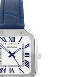 Sekonda Rene square analogue watch 29mm blue leather strap, UK version