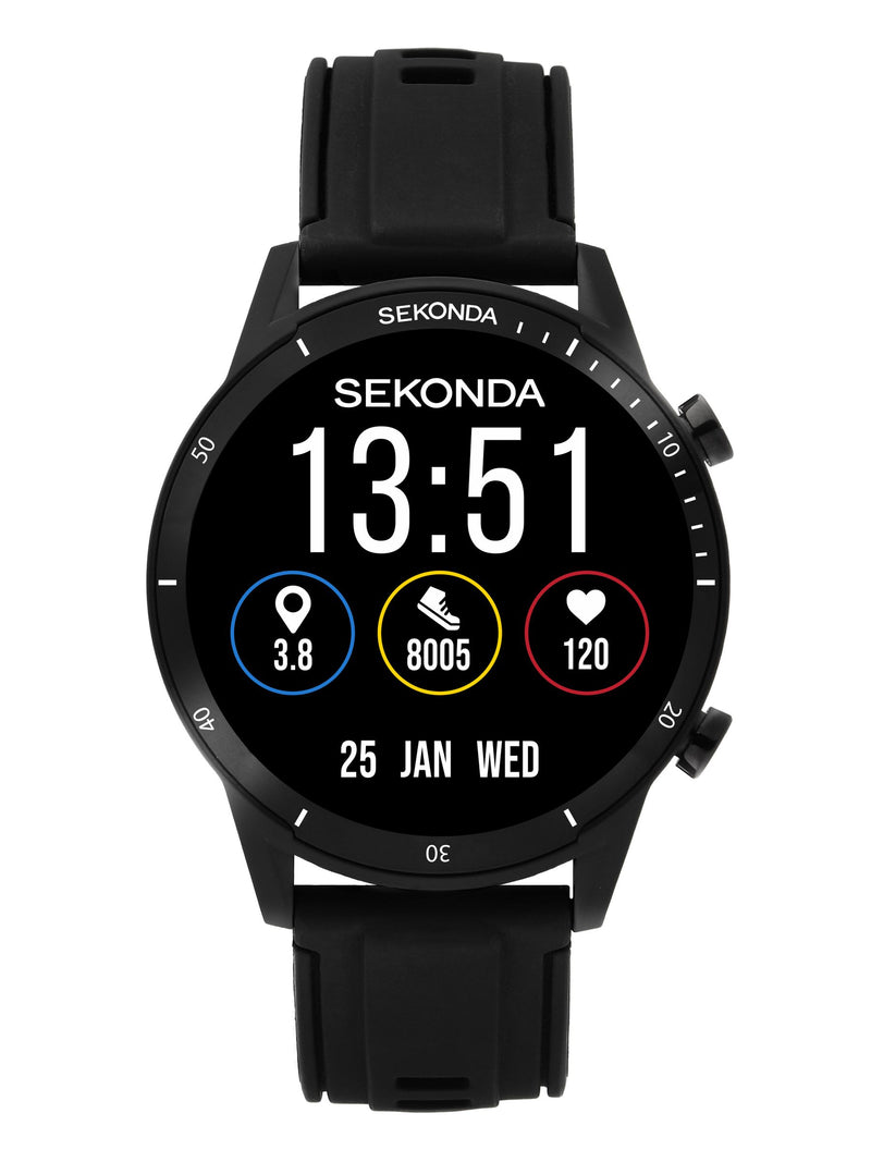 Sekonda Active Go black smartwatch 45mm - British product