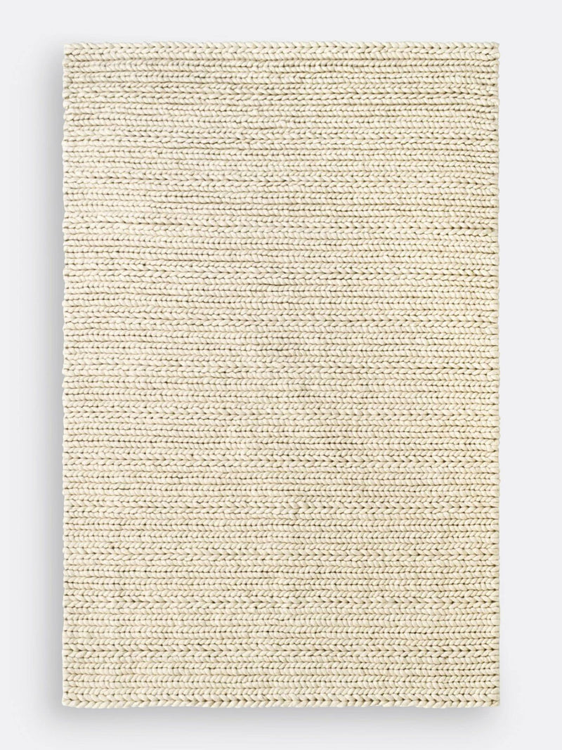 La Redoute Diano knitted effect wool rug ecru white 200x290cm, UK version