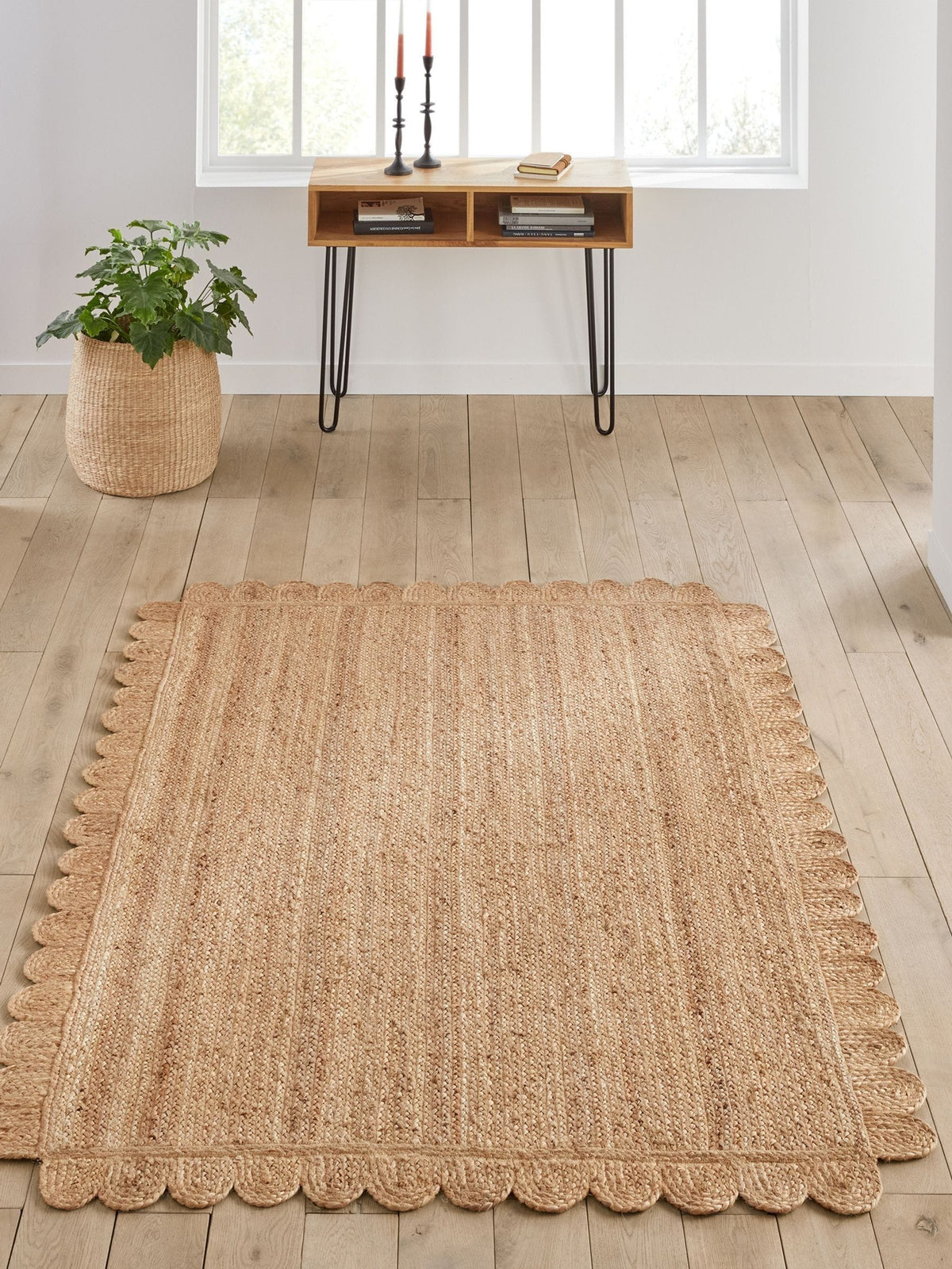 La Redoute Intérieurs Aftas jute rug scalloped British product