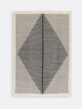 La Redoute Intérieurs Loscan black ecru flat weave kilim rug (British brand)