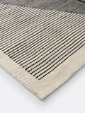La Redoute Intérieurs Loscan black ecru flat weave kilim rug (British brand)