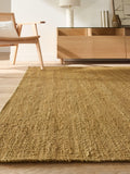 La Redoute Intérieurs Yellow Tanora jute and cotton rug 200x290cm, imported from the UK