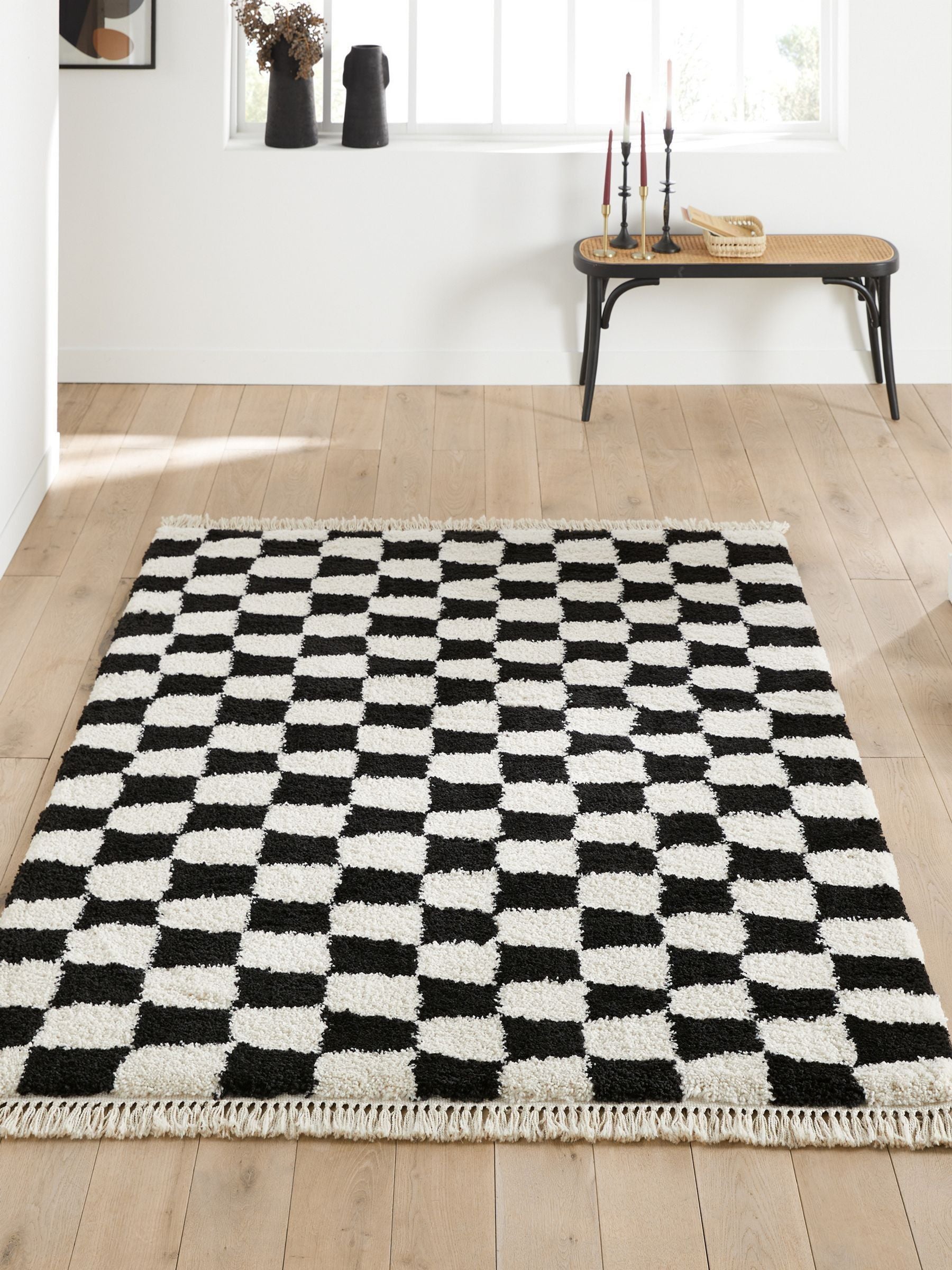 La Redoute Intérieurs Black Danito Checkerboard Rug