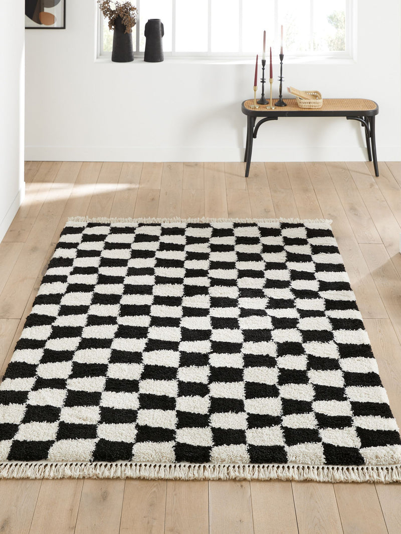 La Redoute Intérieurs Black Danito Checkerboard Rug