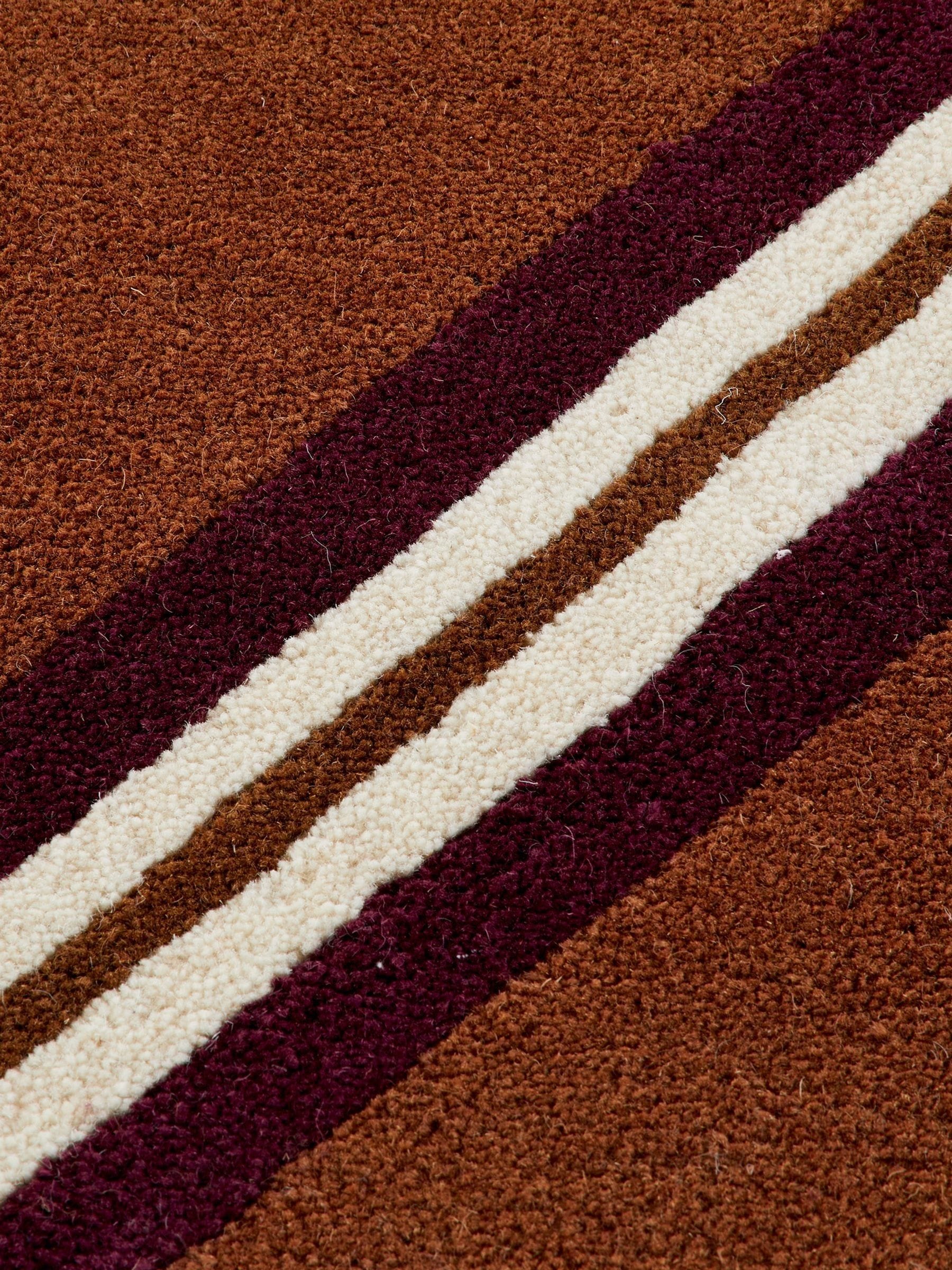 La Redoute Georgio wool rug caramel stripes - British product