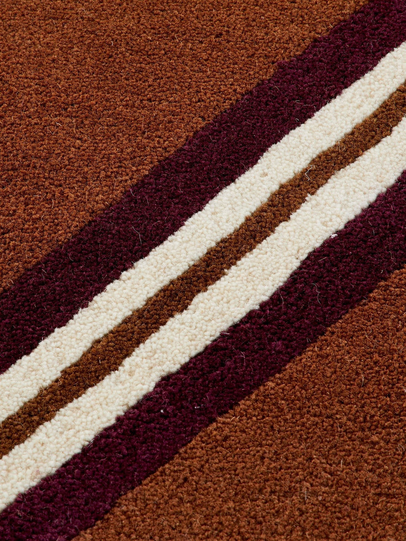 La Redoute Georgio wool rug caramel stripes - British product