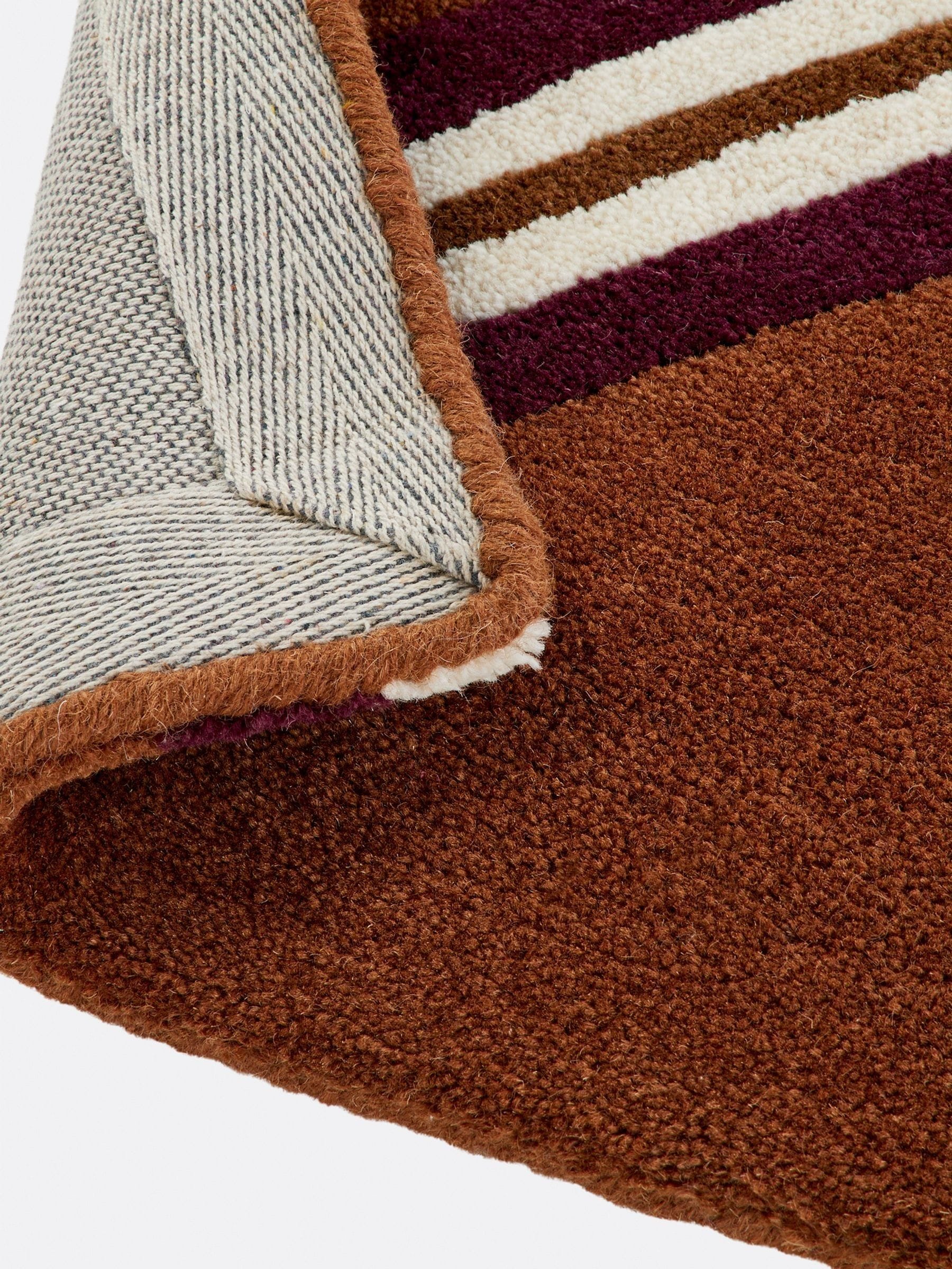 La Redoute Georgio wool rug caramel stripes - British product