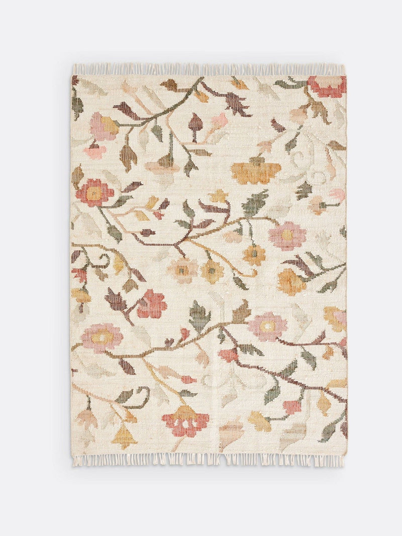 La Redoute Intérieurs multicolour floral jute kilim rug 200x290cm, UK version