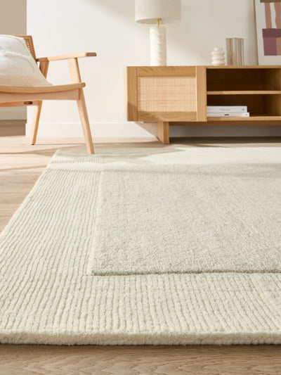 Next La Redoute Intérieurs Ilena Wool Rug Ecru 200cm x 290cm- Buy online at McGrocer