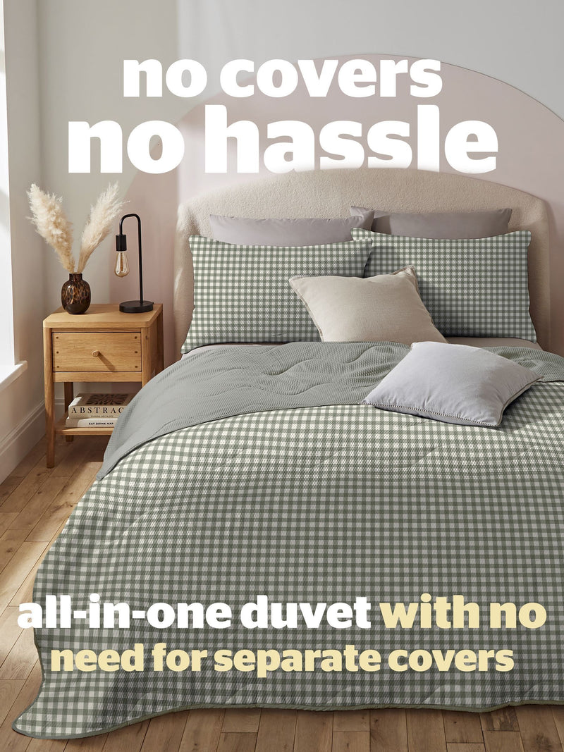 Silentnight gingham coverless duvet 4.5 tog, UK version