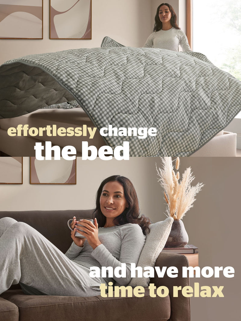 Silentnight gingham coverless duvet 4.5 tog, UK version