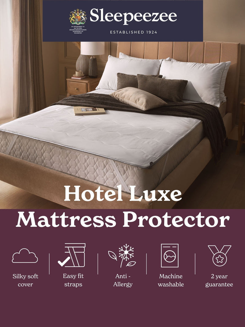 Sleepeezee quilted hypoallergenic mattress protector, imported from the UK